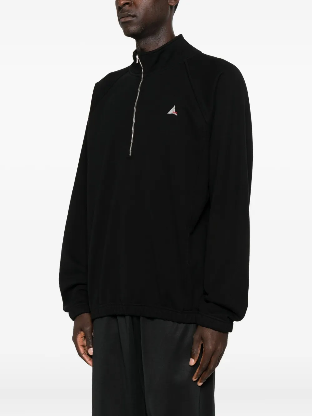 Roa Half-zip Embroidered Sweatshirt In Black