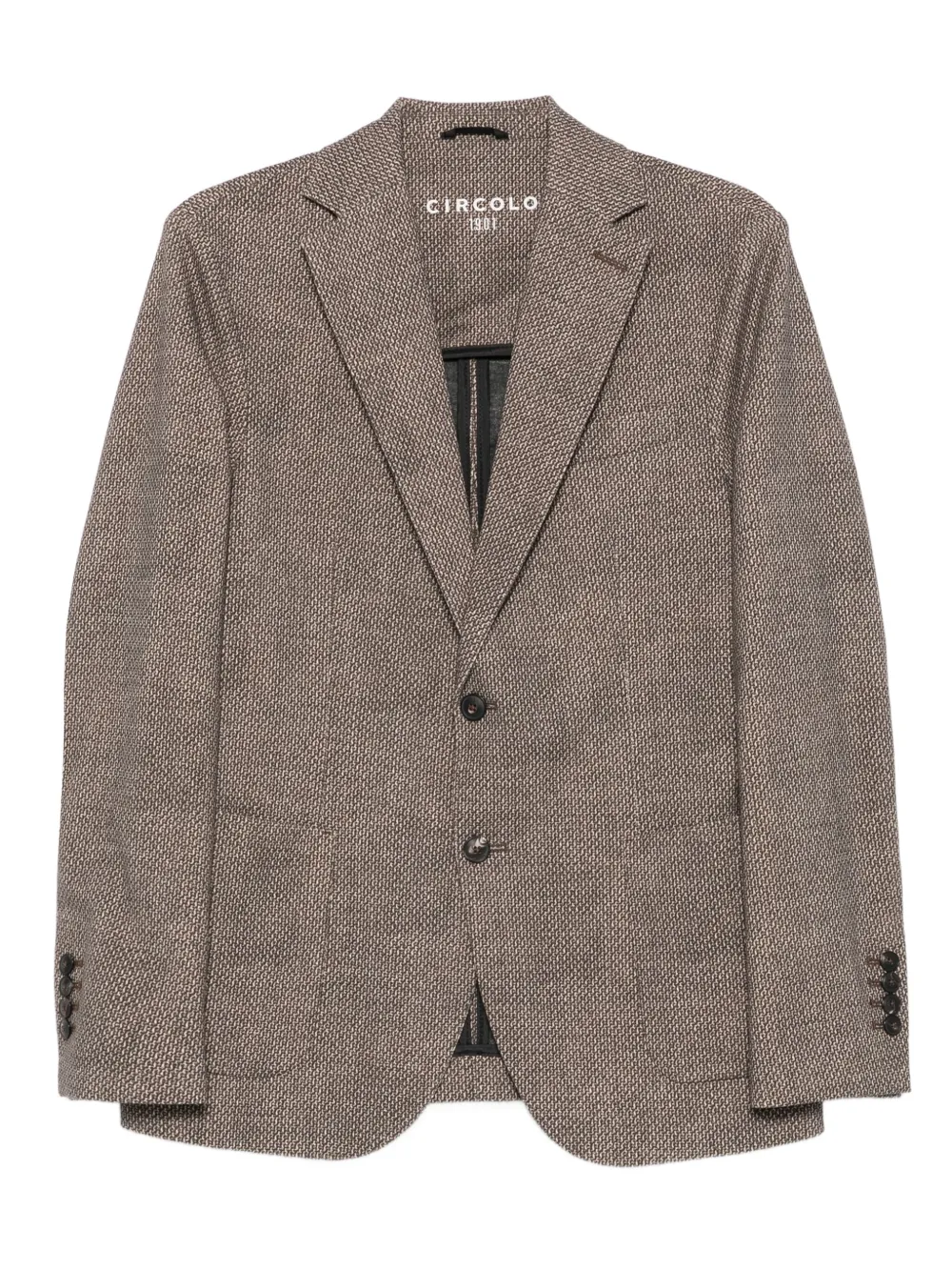 Circolo 1901 textured two-button blazer | Brown | Image 1