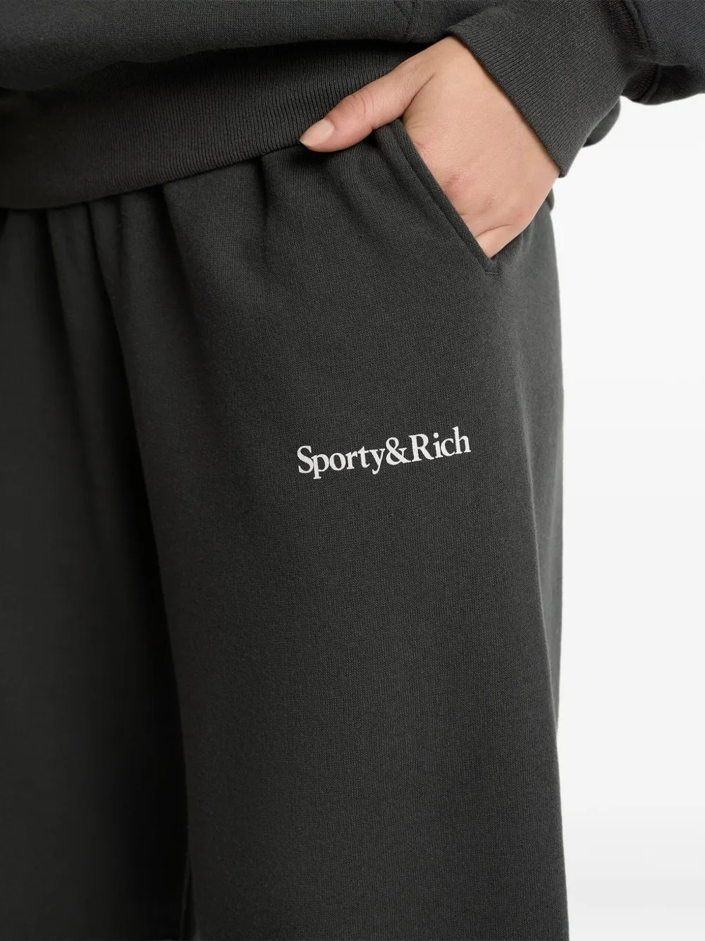 Sporty & Rich Trainingsbroek met logo Zwart