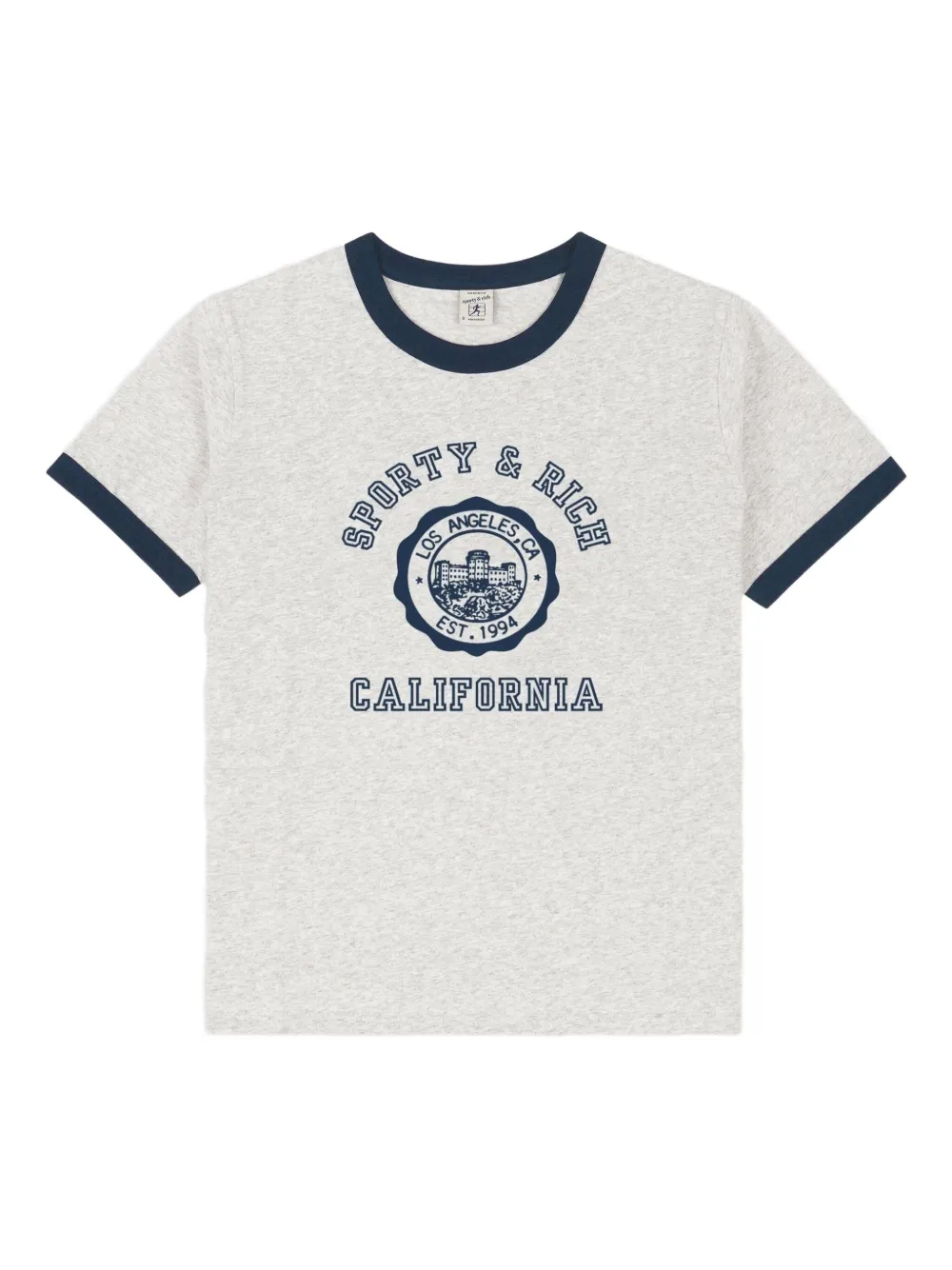Sporty And Rich Graphic-print T-shirt In Gray