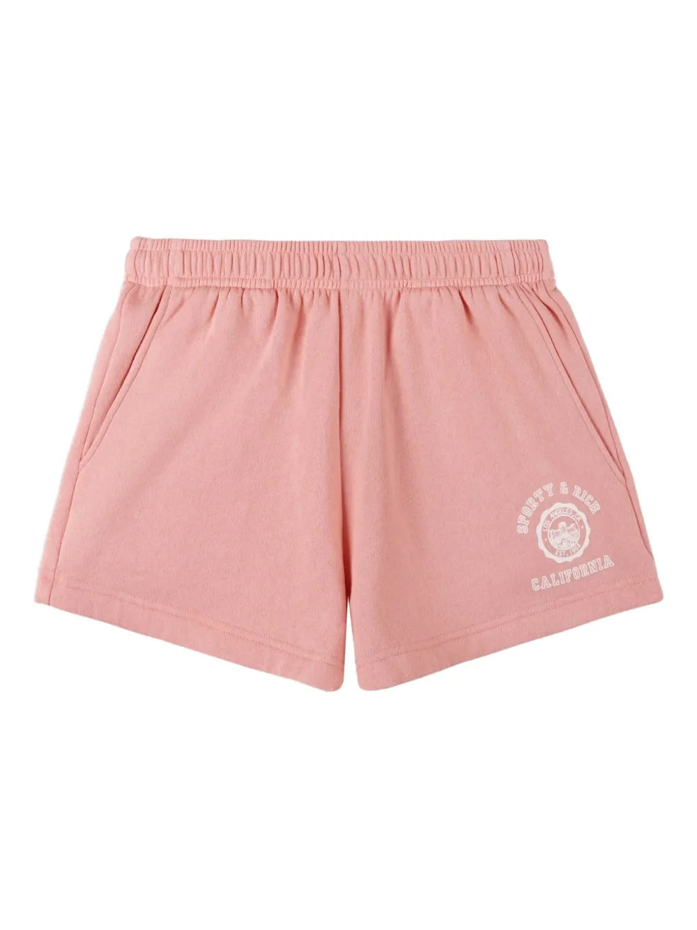 Sporty & Rich logo-detail shorts | Pink | Image 1