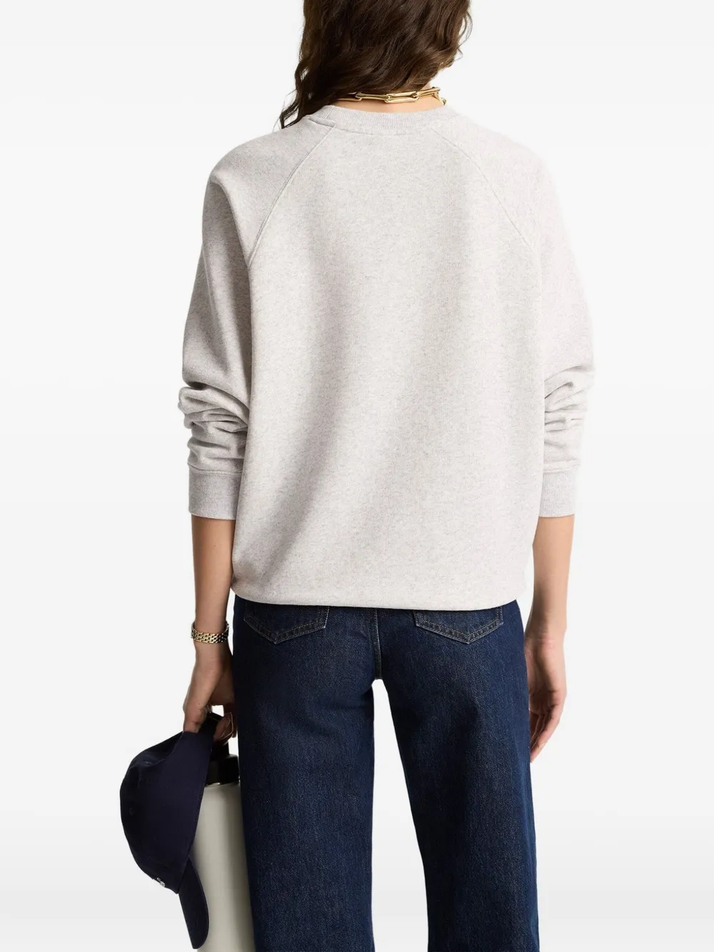 Sporty & Rich Sweater met ronde hals Grijs