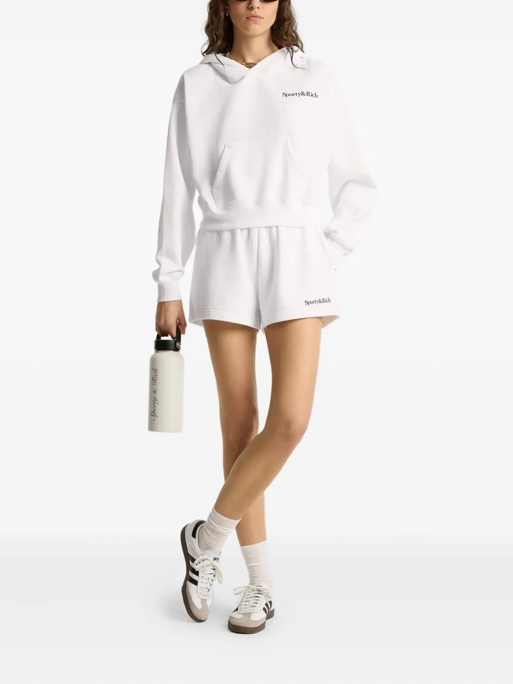 Sporty & Rich logo-embroidered shorts | Short Shorts | Image 2