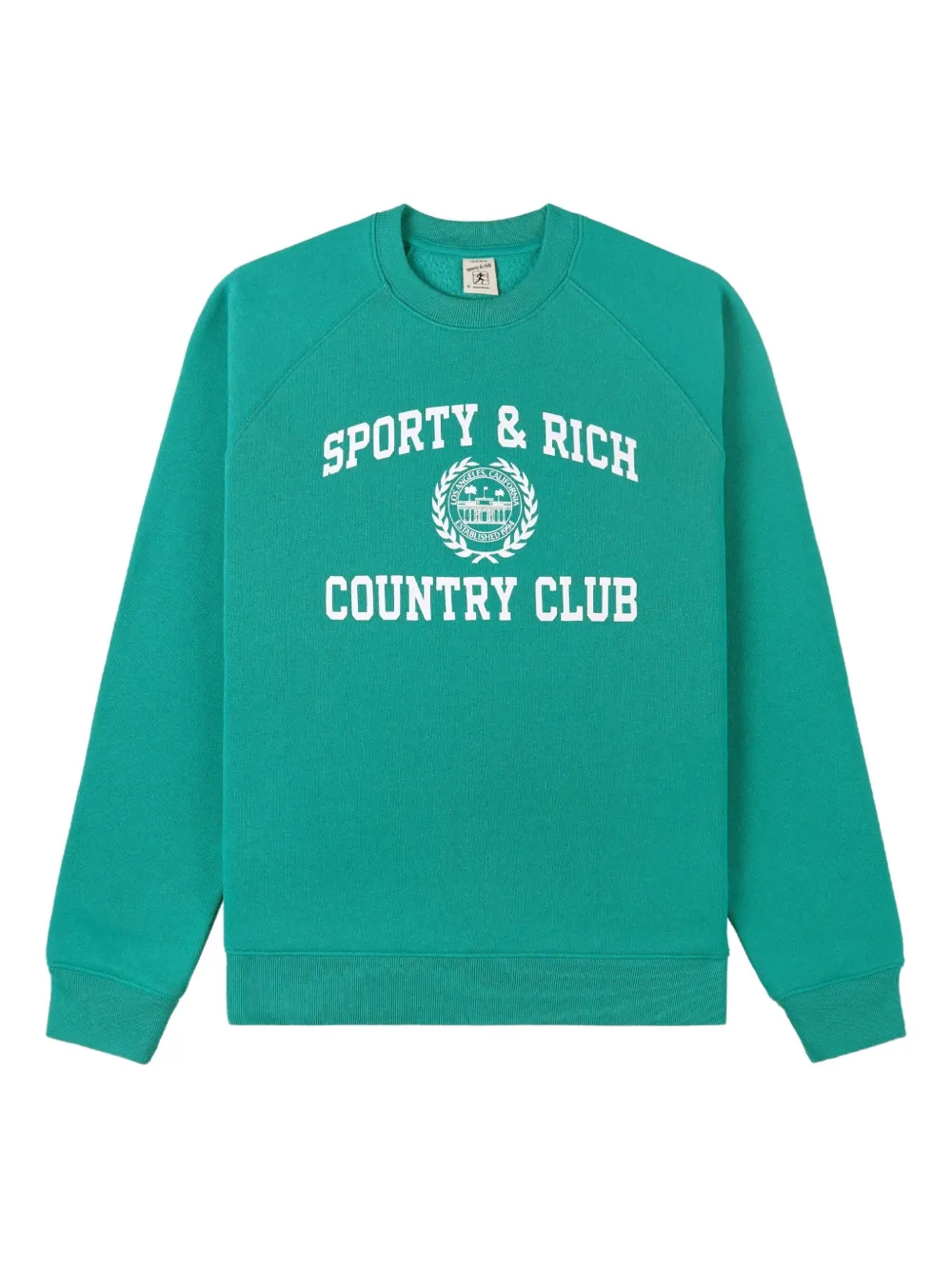 Sporty & Rich graphic-print crew-neck sweatshirt | Green | Image 1