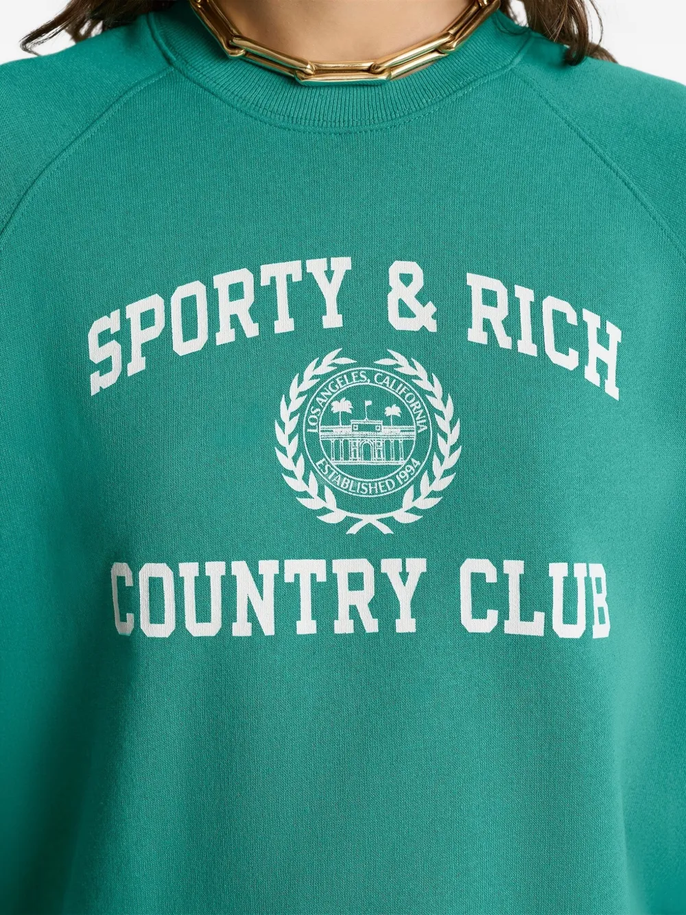 Sporty & Rich Sweater met print Groen