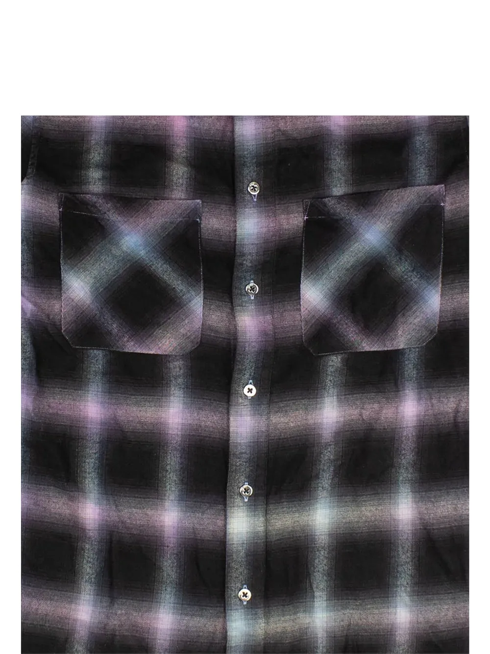 AMIRI plaid frayed-hem shirt - Zwart
