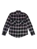 AMIRI plaid frayed-hem shirt - Black