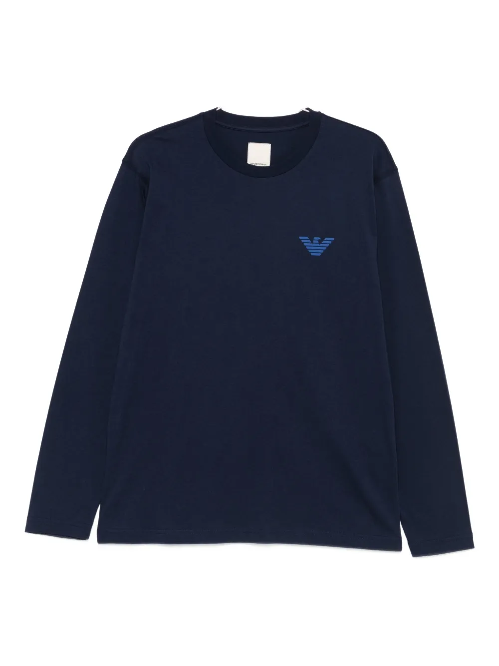 Emporio Armani logo-print long-sleeve t-shirt | Blue | Image 1