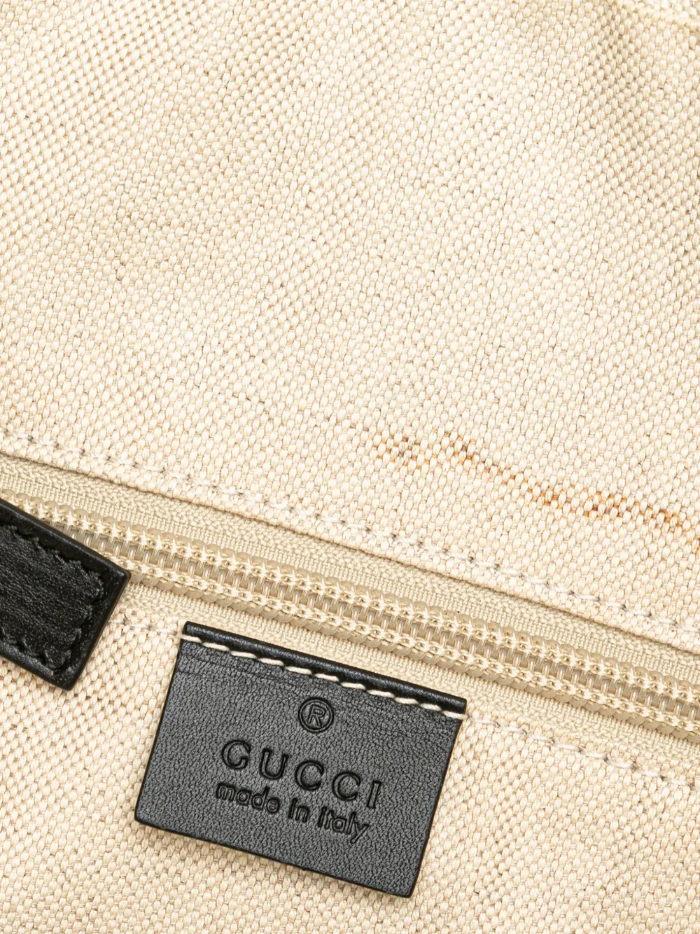 Pre-owned Gucci 2000-2015 Diamante Coated Canvas Zip Crossbody Bag In Brown