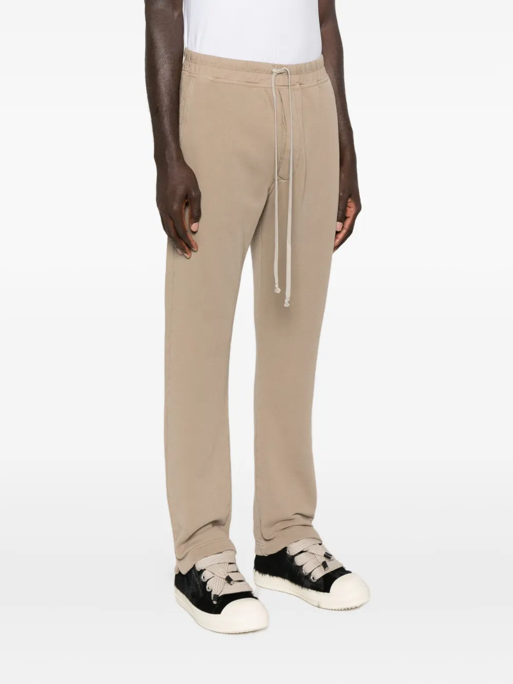 Rick Owens Drkshdw Drawstring Cotton Trousers In Green