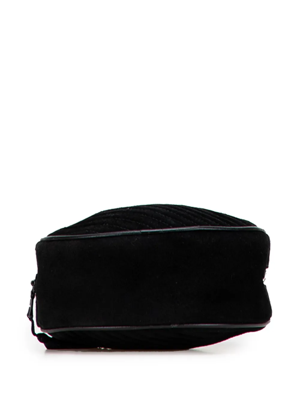 Pre-owned Celine 2008 Round Suede Tassel Handbag In Black