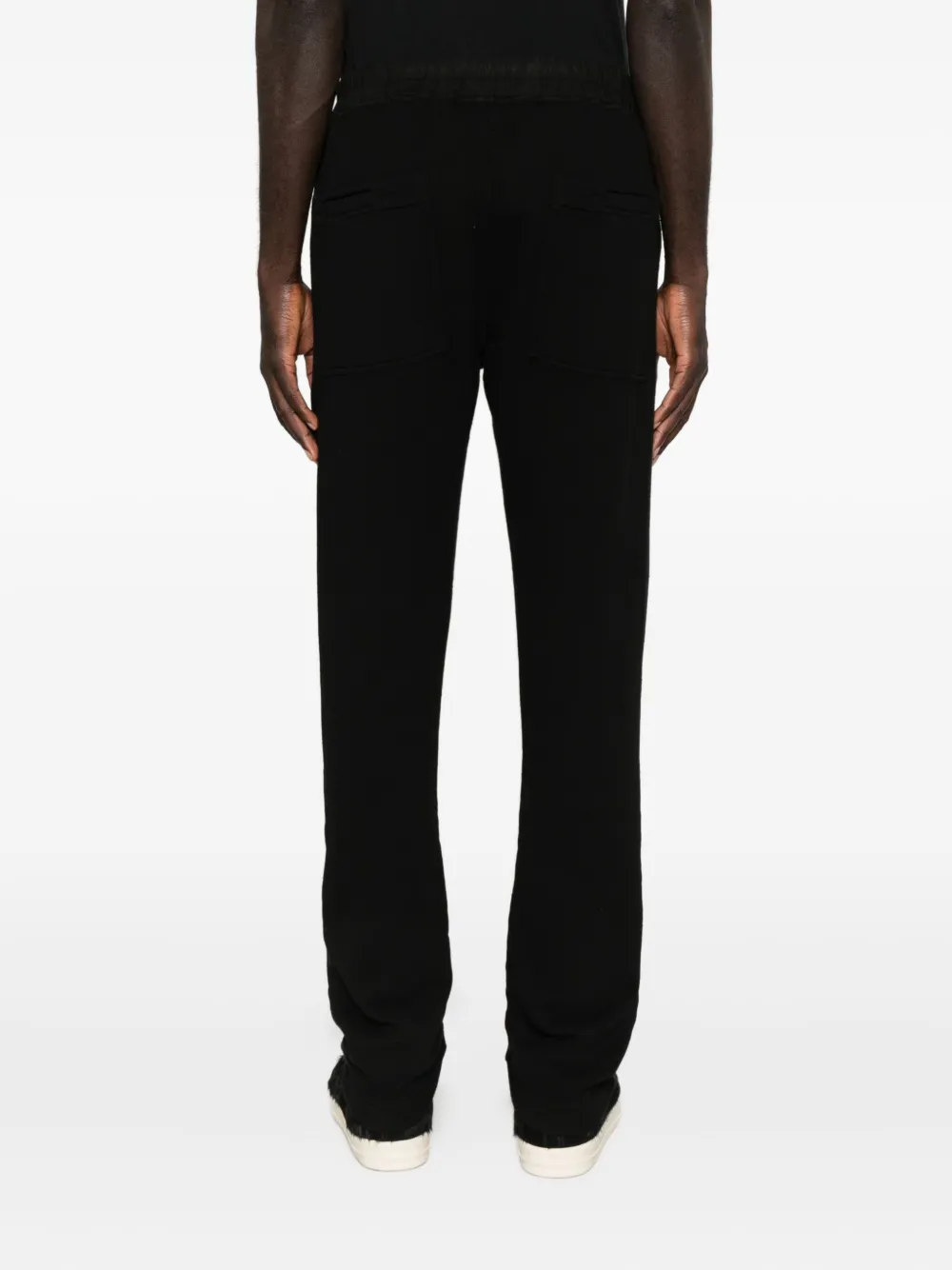 Rick Owens Drkshdw Drawstring Cotton Trousers In Black
