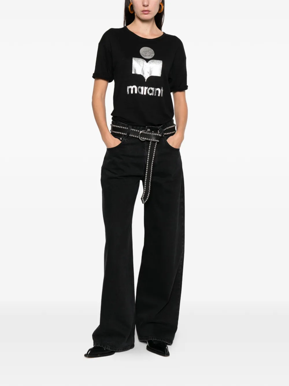 Isabel Marant Étoile Koldi Logo-print T-shirt In Black