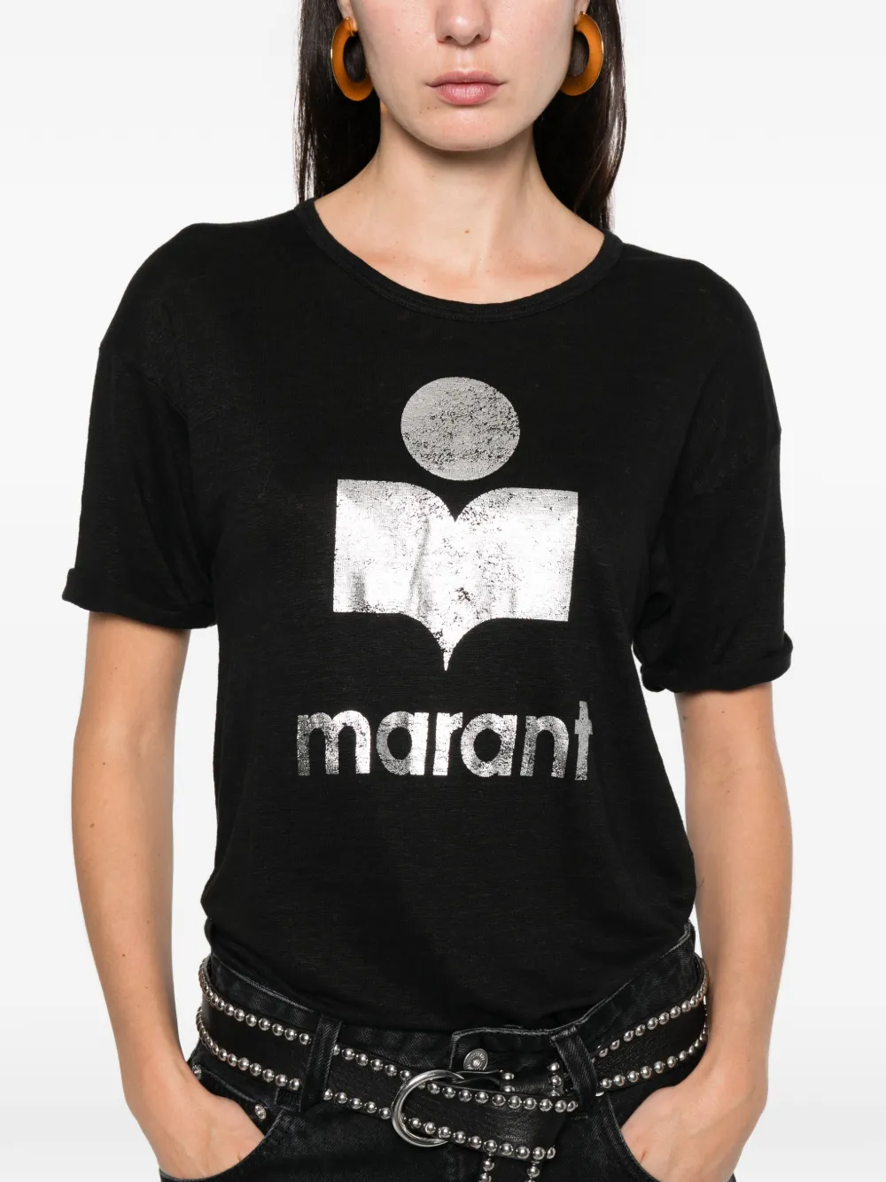 Isabel Marant Étoile Koldi Logo-print T-shirt In Black