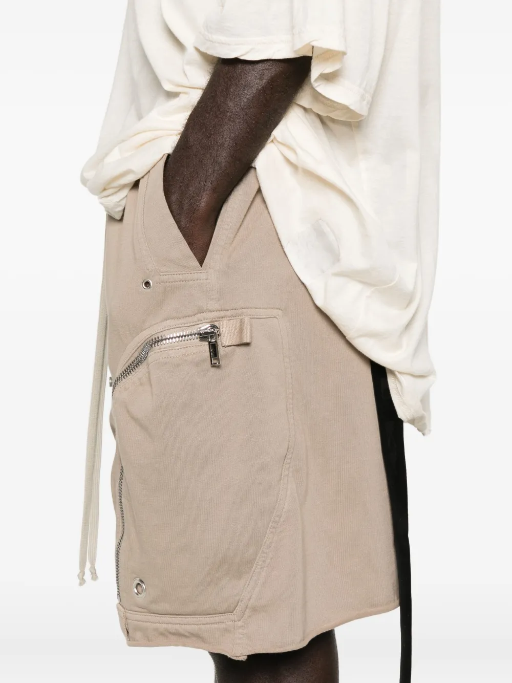 Rick Owens Drkshdw Multiple-pockets Shorts In Neutral