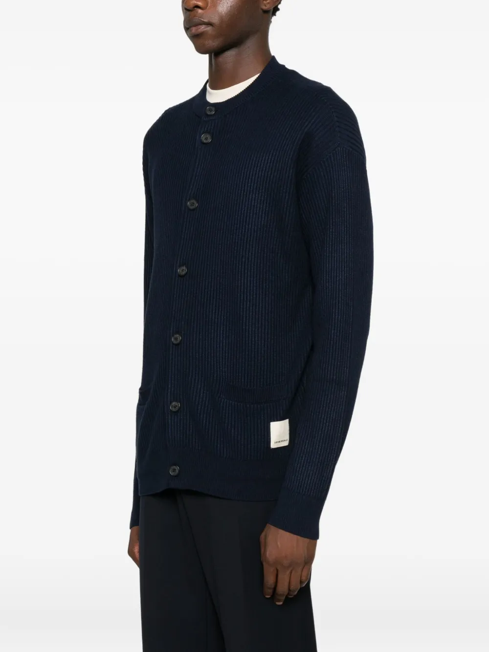 Emporio Armani Geribbeld vest Blauw