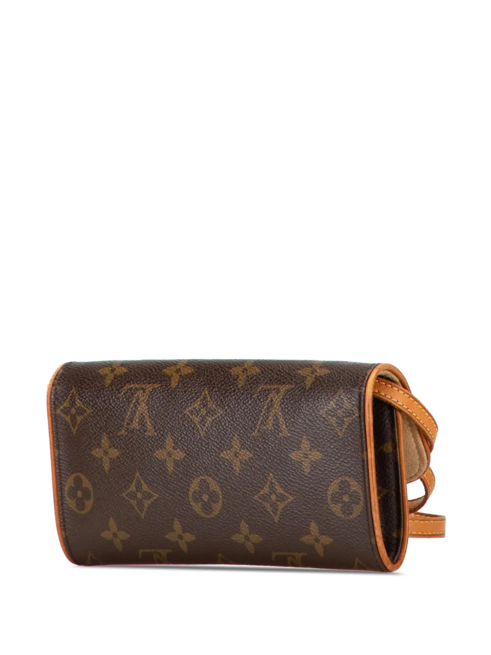 Pre-owned Louis Vuitton 1999 Monogram Pochette Twin Pm Crossbody Bag In Brown