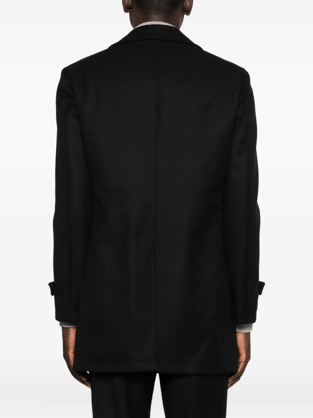Tagliatore Double-breasted Coat In Black