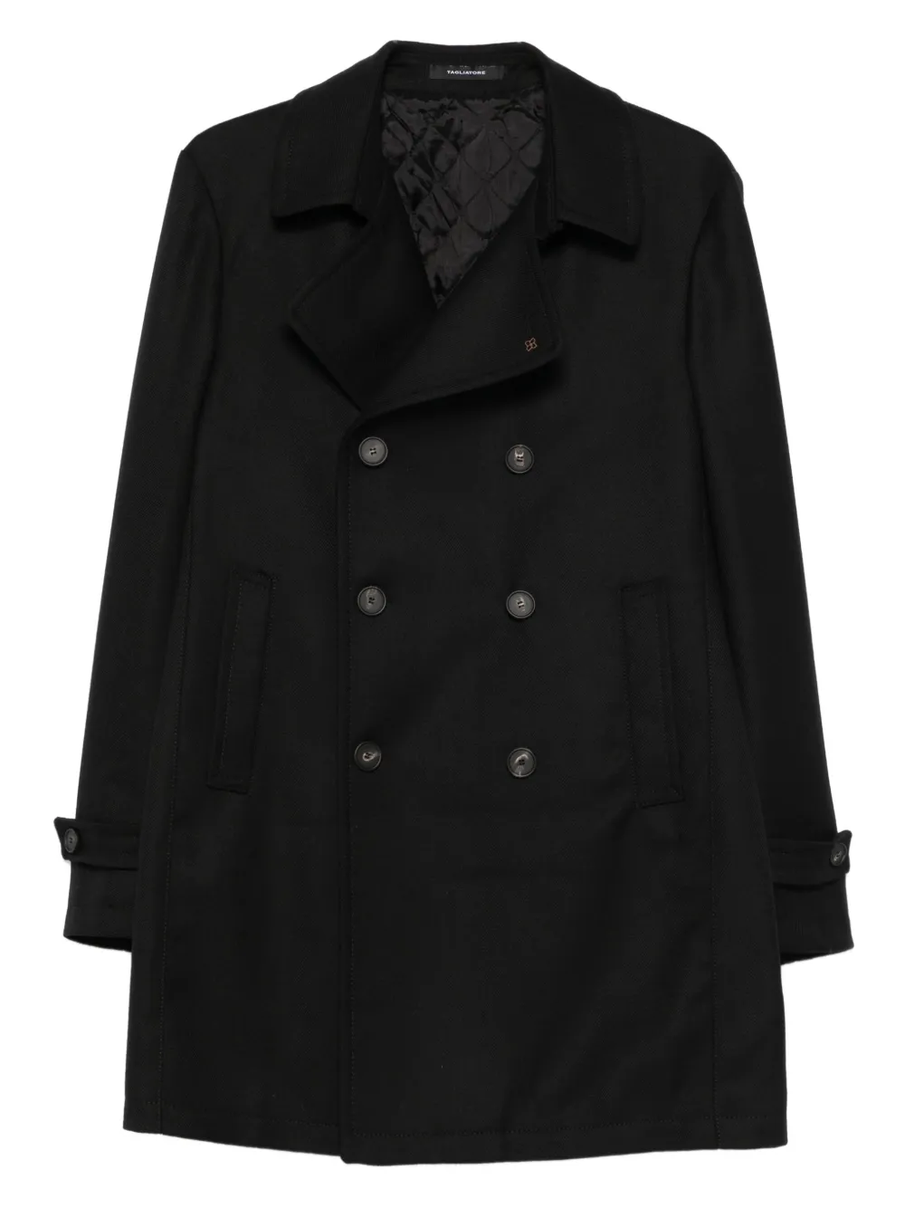 Tagliatore double-breasted coat | Black | Image 1