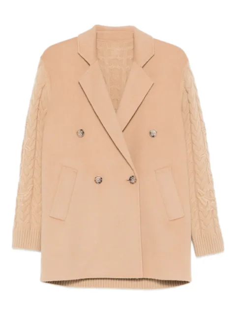 ERMANNO FIRENZE  cable-knit double-breasted jacket