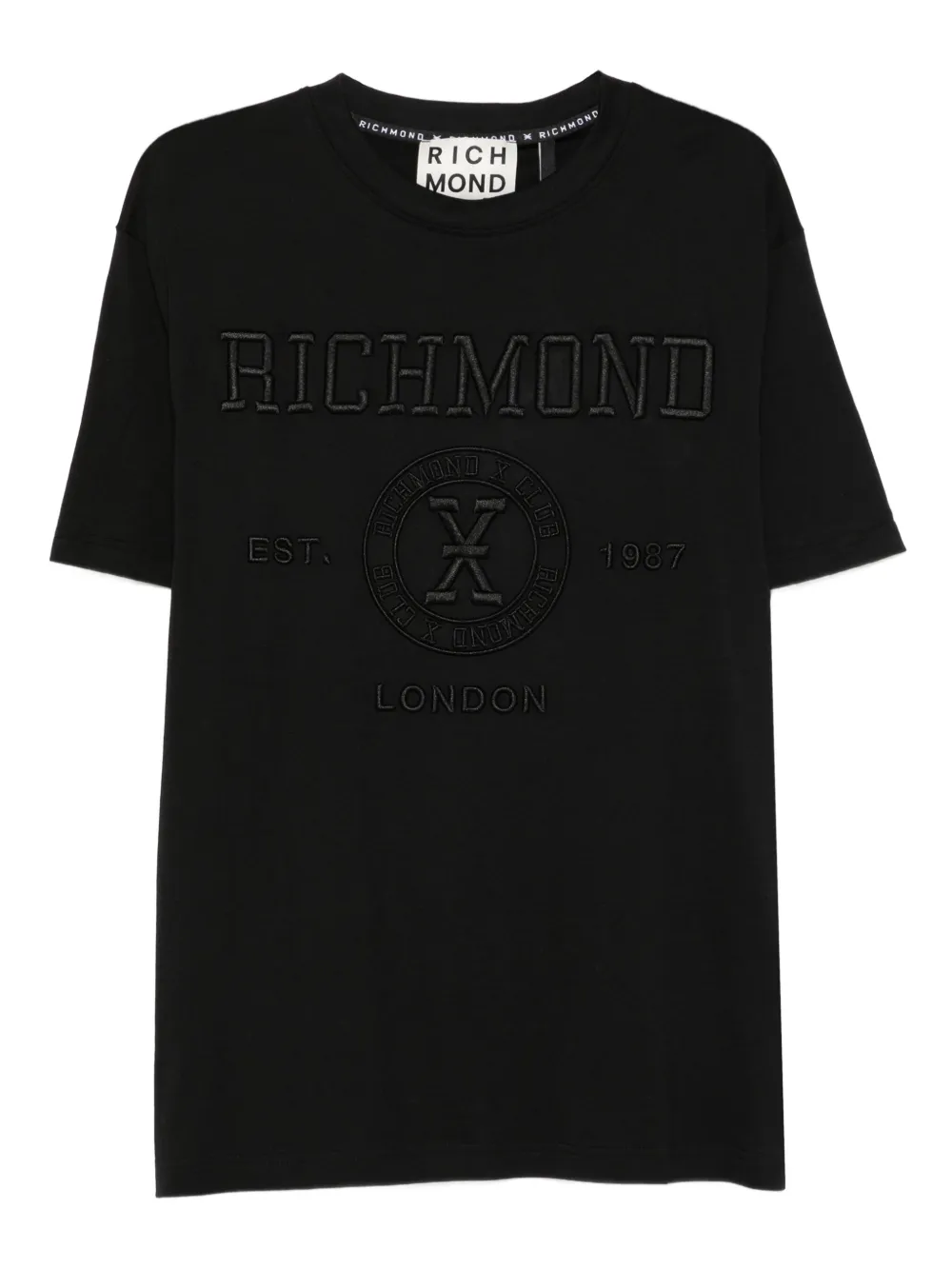 John Richmond embroidered-logo T-shirt | Black | Image 1