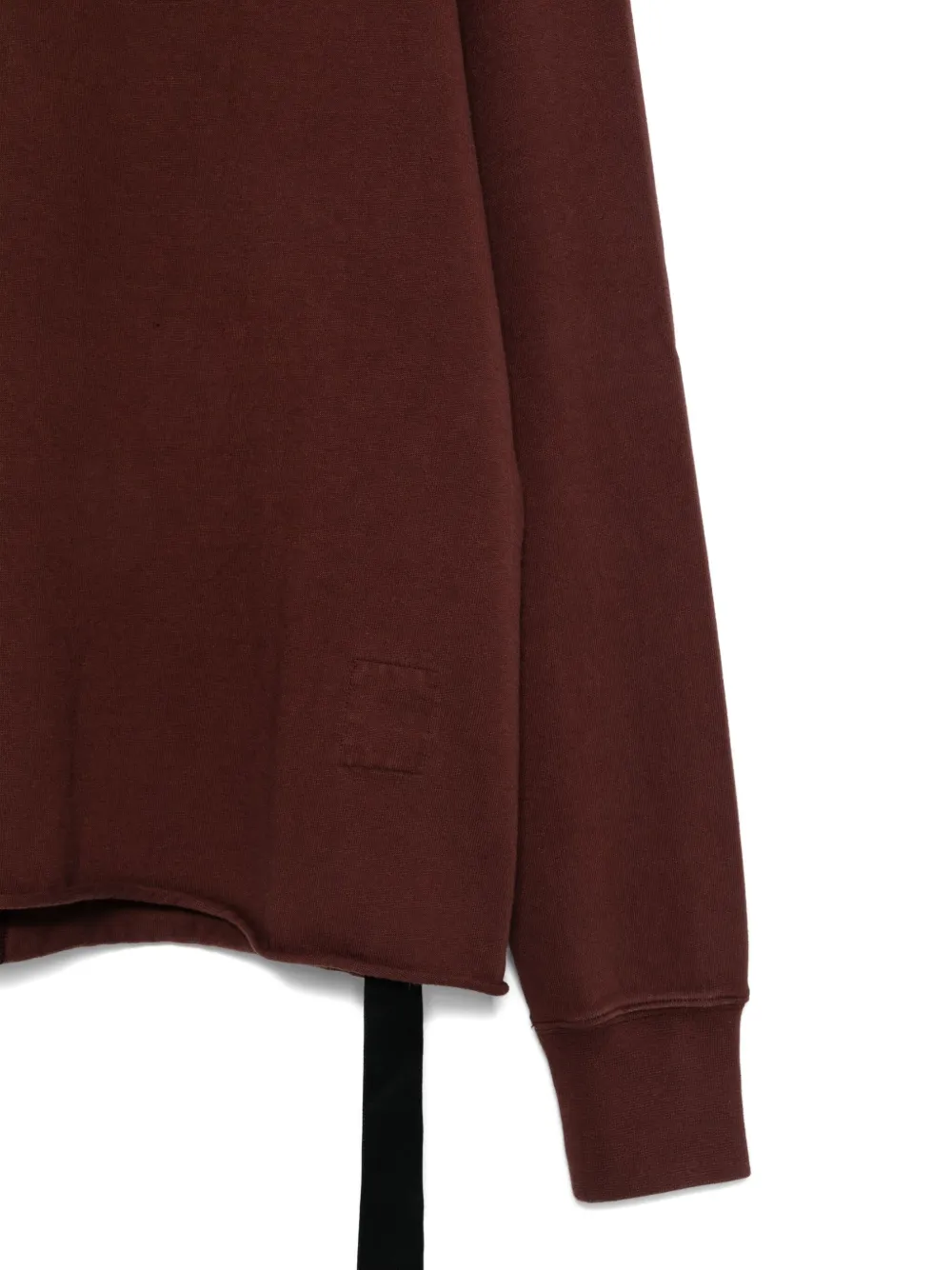 Rick Owens DRKSHDW Sweater met ronde hals en gerafelde afwerking Bruin