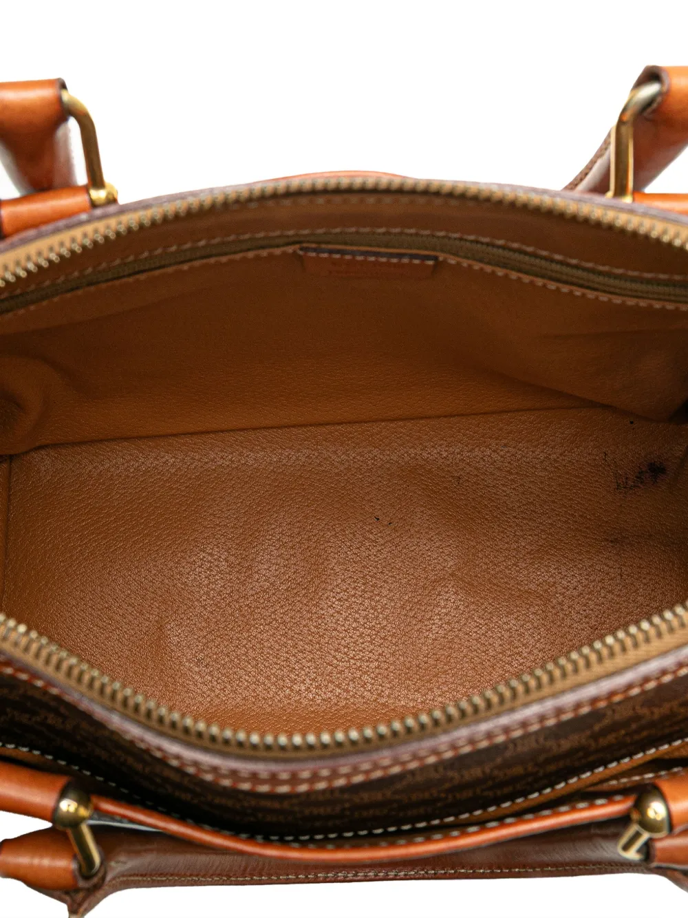 Pre-owned Celine 1996 Macadam Coated Canvas Handbag In Brown