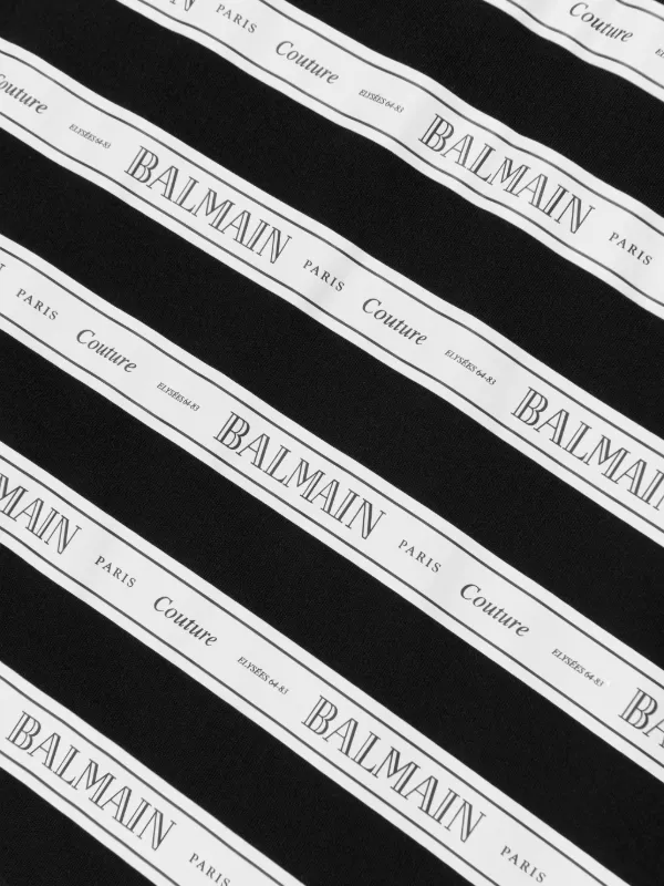 balmain kids two-tone a-line dress Striped | Black Mini dress Ribbed knit Web Collection: First Class Light Blue Easter Dress Style:03866
