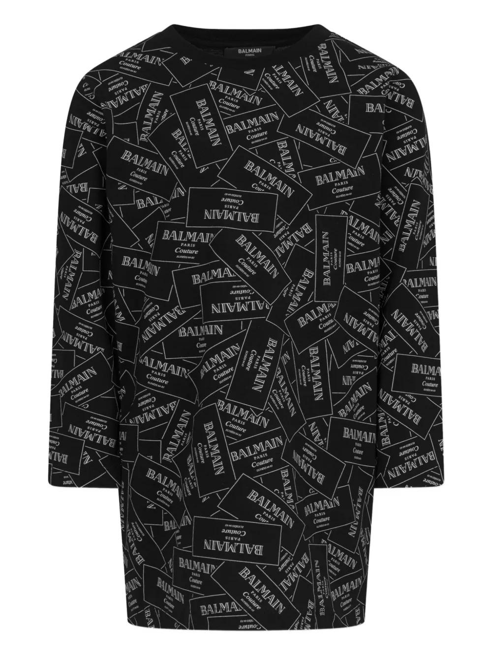 Balmain Kids allover print dress - Nero