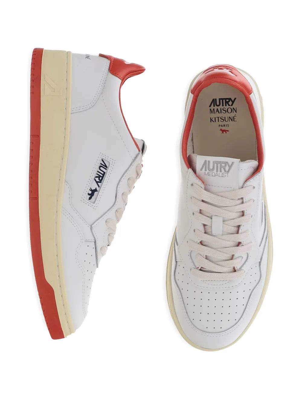 Autry leather low-top sneakers White