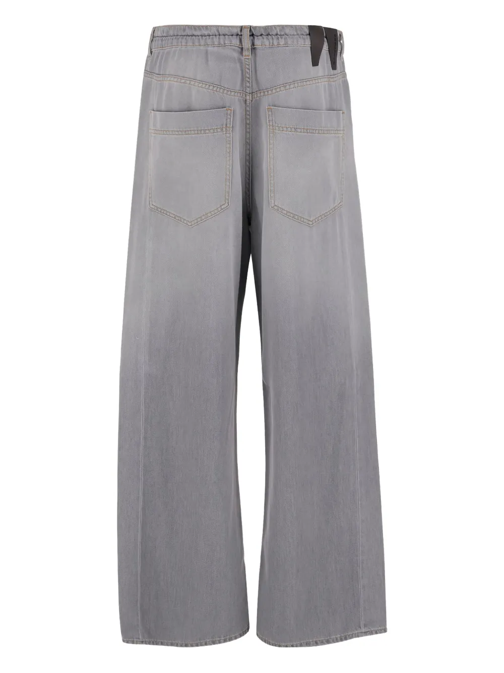 Darkpark Wide-leg Trousers In Cotton And Lyocell In Gray