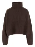 arch4 turtleneck ribbed cashmere sweater - Brown