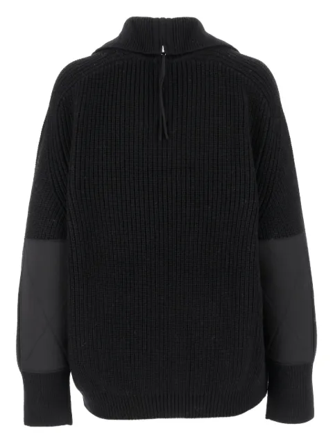 Carven ribbed zip-up wool sweater
