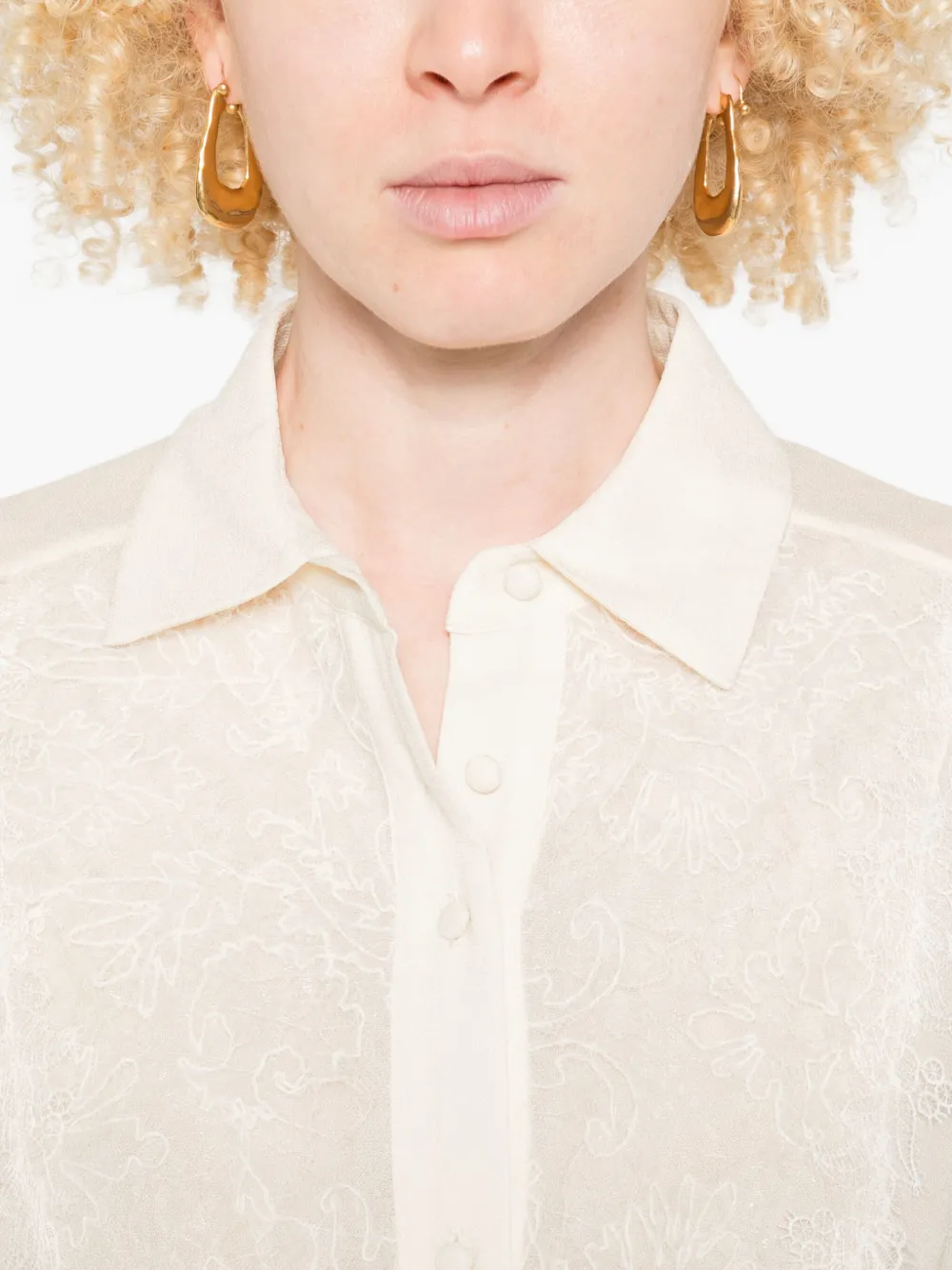 ERMANNO FIRENZE Geruit shirt Beige