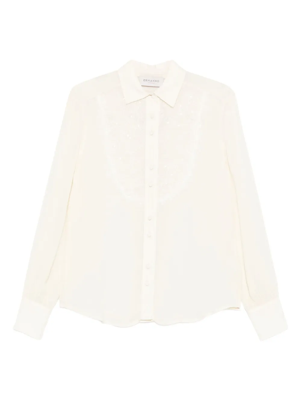 ERMANNO FIRENZE  embroidered-collar shirt | Neutrals | Image 1