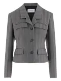 Ferragamo herringbone-pattern flap-pocket blazer - Grey