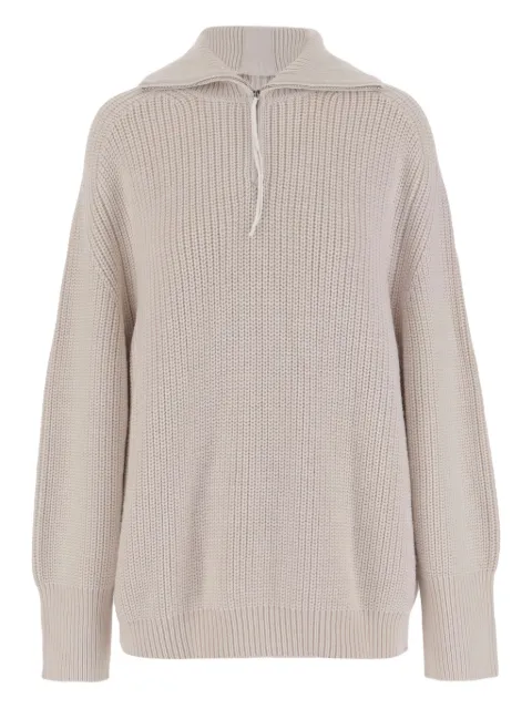 Carven zip-neck wool sweater