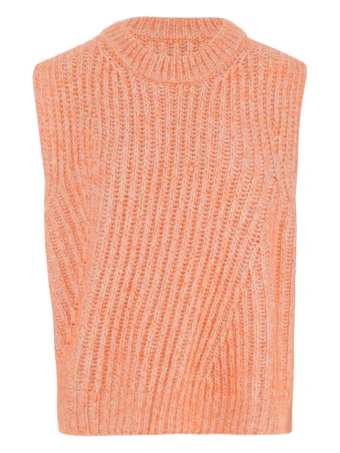 SA SU PHI ribbed crew neck sleeveless sweater