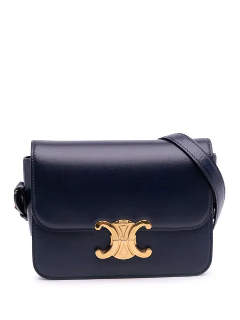 Celine Pre-Owned 2019 Teen Shiny Calfskin Triomphe crossbody bag