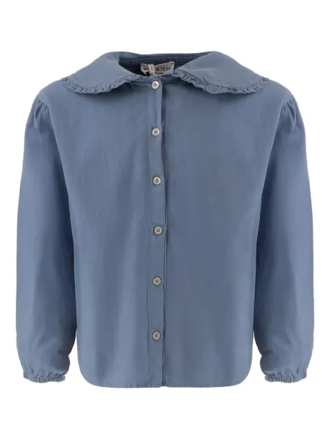 Babe And Tess ruffled-collar cotton shirt