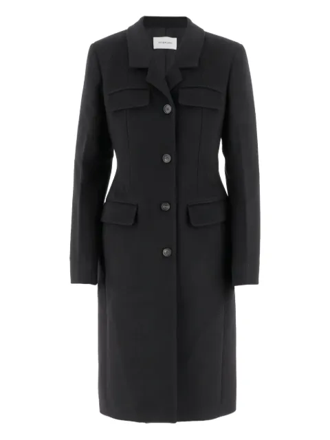 Ferragamo button-fastening flap-pocket coat