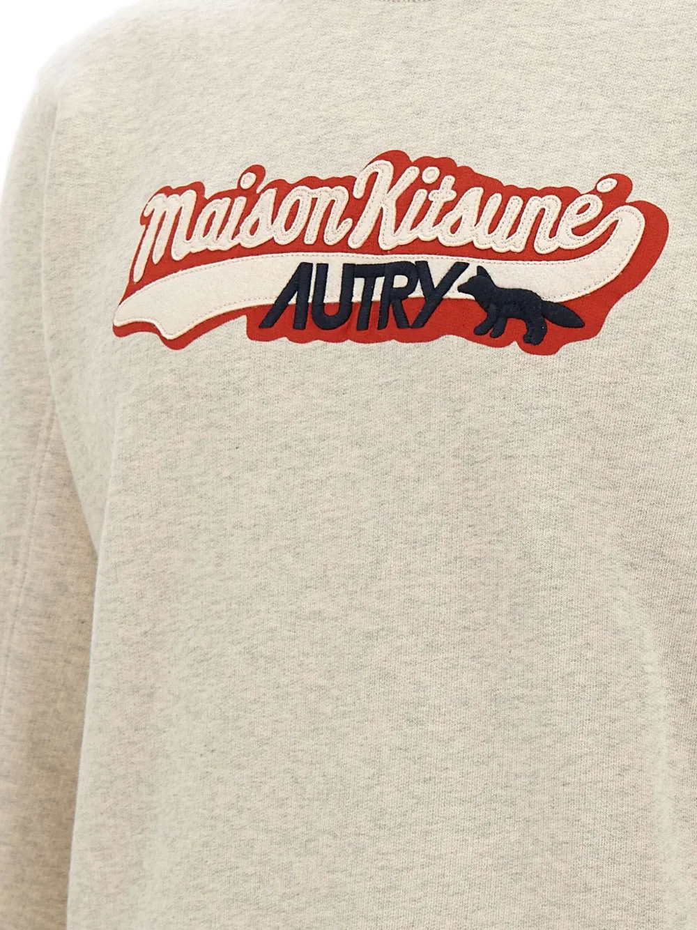 Autry x Maison Kitsuné sweater met applicatie Grijs