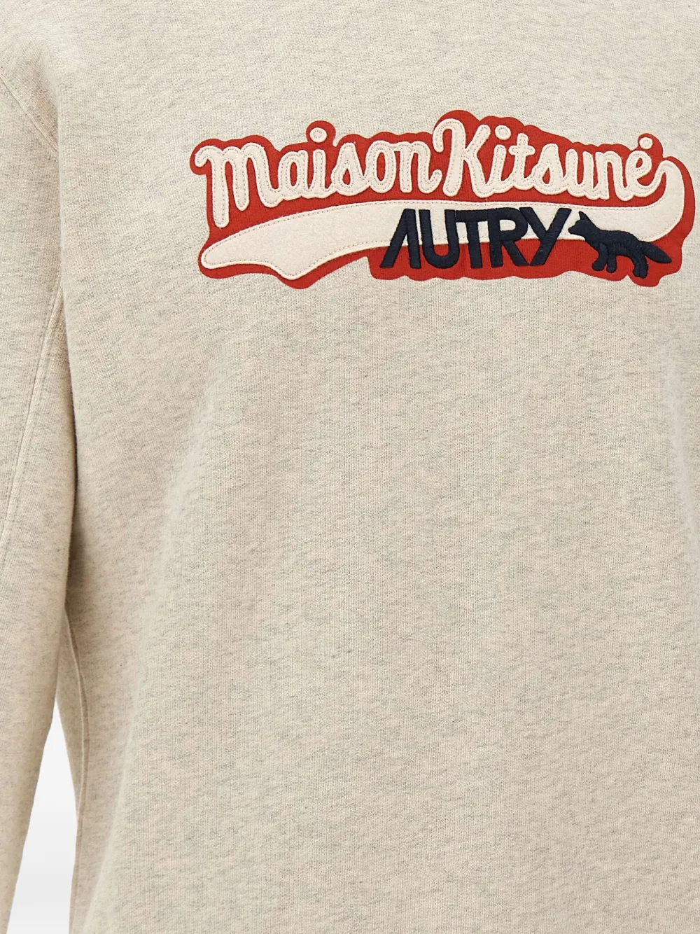 Autry x Maison Kitsuné sweater met applicatie Grijs