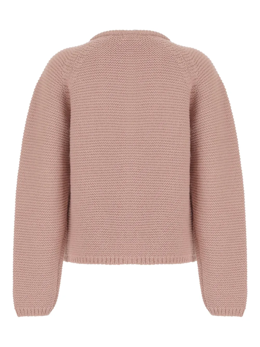 Babe And Tess Crew-neck Button Cardigan In Pink