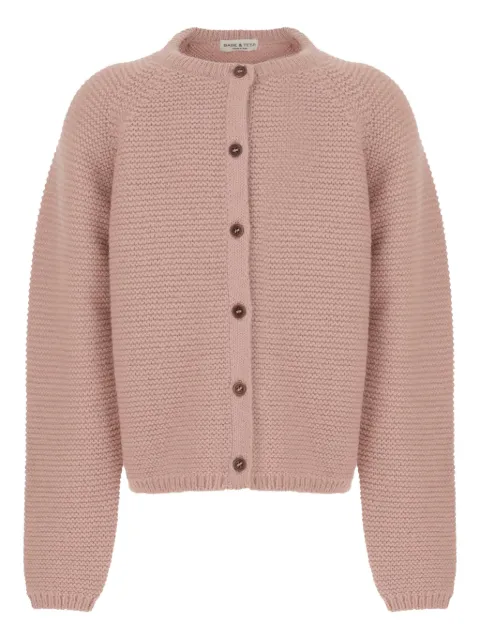 Babe And Tess crew-neck button cardigan