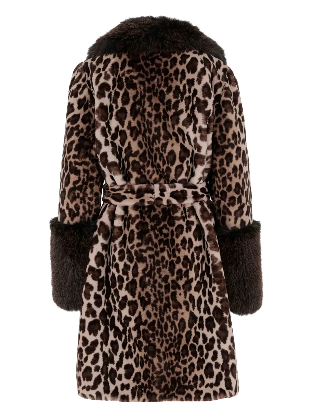 Uncommon Leopard-print Coat In Brown