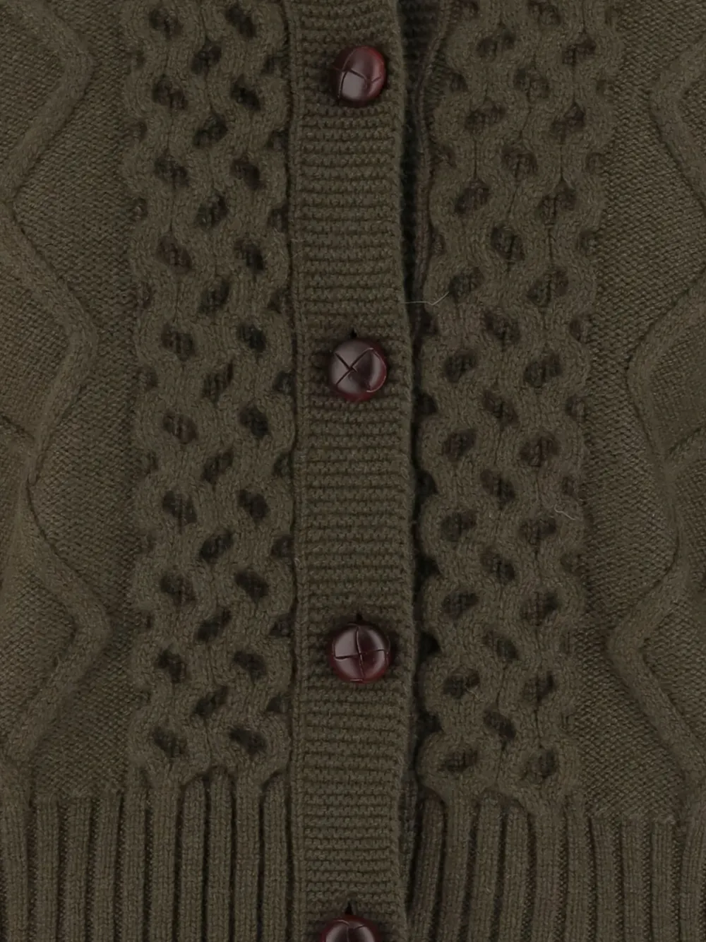 Arch4 Cashmere Cardigan With Cable Knit Pattern In Brown
