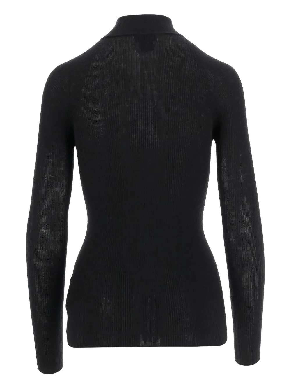 Sa Su Phi Ribbed High-neck Sweater In Black