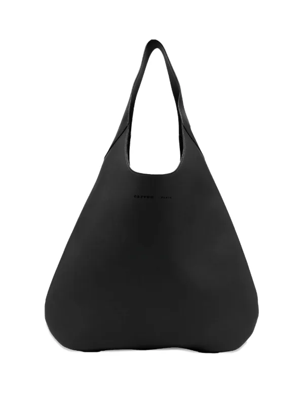 Carven Carven Tommaso Leather Tote Bag in Black