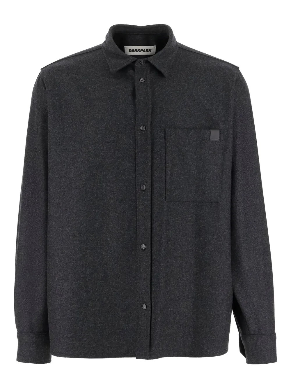Darkpark Button-down Patch-pocket Shirt In Black